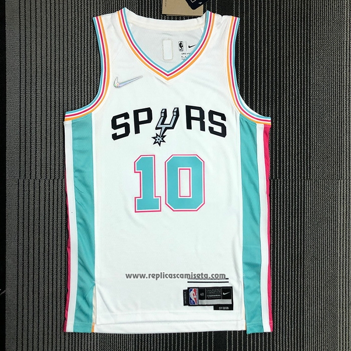 Camiseta San Antonio Spurs DeMar DeRozan #10 Ciudad 2021-22 Blanco